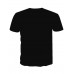 Men Casual O Neck Print Black T-shirt