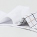 5 Pairs Plaid Men Combed Cotton Breathable Low Cut No Show Athletic Socks Non Slip Sock