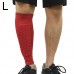 Football Anti  collision Leggings Outdoor Basketball Riding Mountaineering Ankle Protect Calf Socks Gear Protecter  Red Size  L