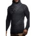 Pullover Turtleneck Jacquard Sweater